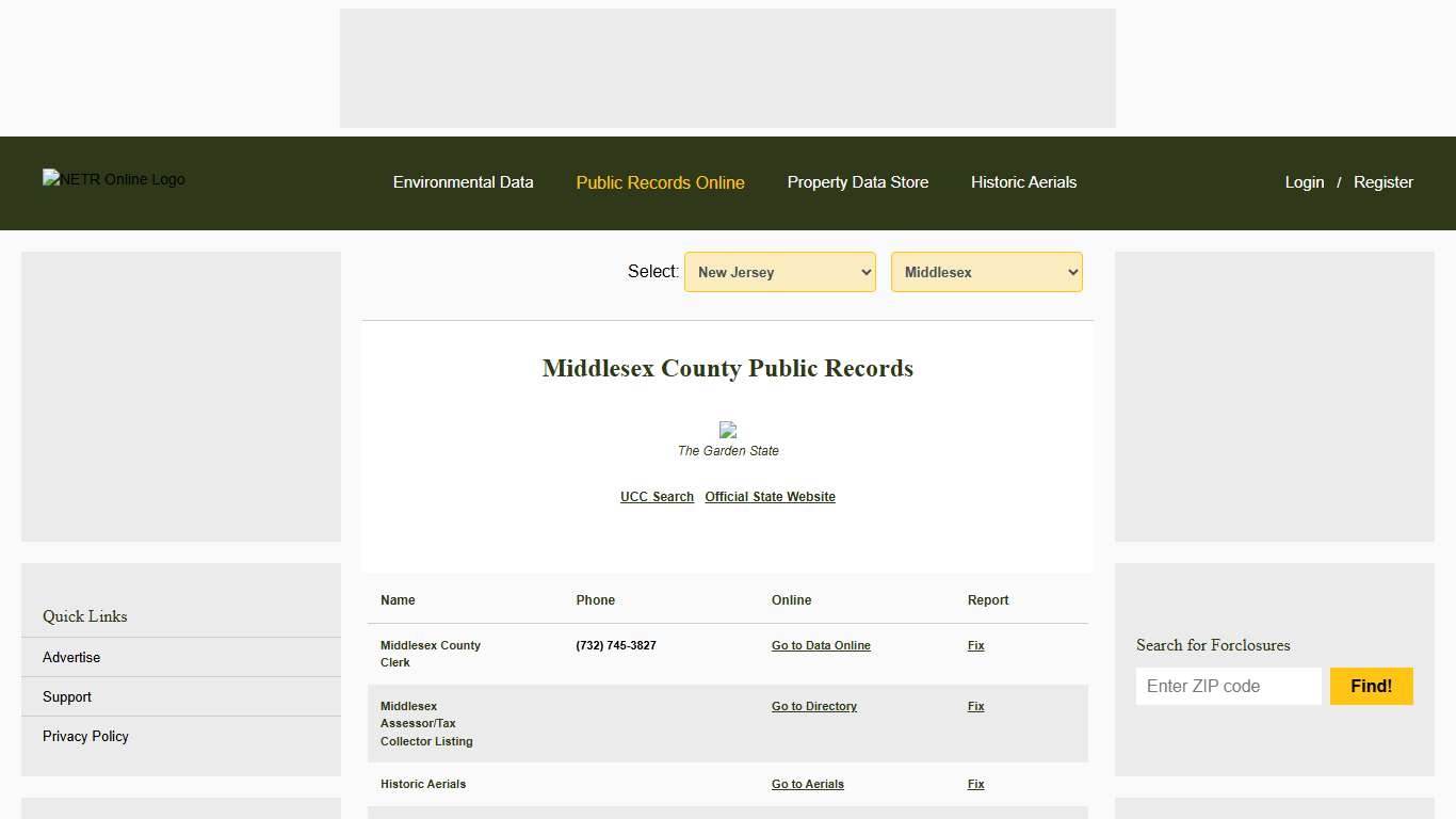 NETR Online • Middlesex • Middlesex Public Records, Search Middlesex Records, Middlesex Property Tax, New Jersey Property Search, New Jersey Assessor